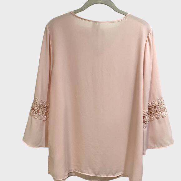 Cato Blush Blouse 3/4 Bell Sleeves Size M - Picture 4 of 11
